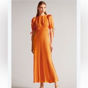 Ted Baker Vibrant Orange Maxi Dress New